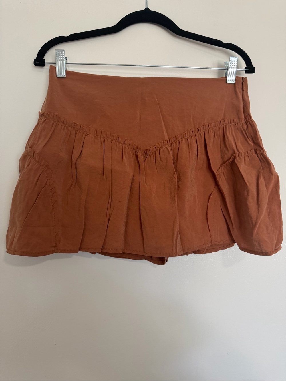 Zara Tiered Mini Skort in Rust